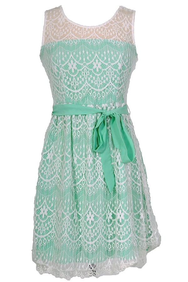 Lily Boutique Isabelle Lace Dress in Mint WHAT'S NEW Lily Boutique