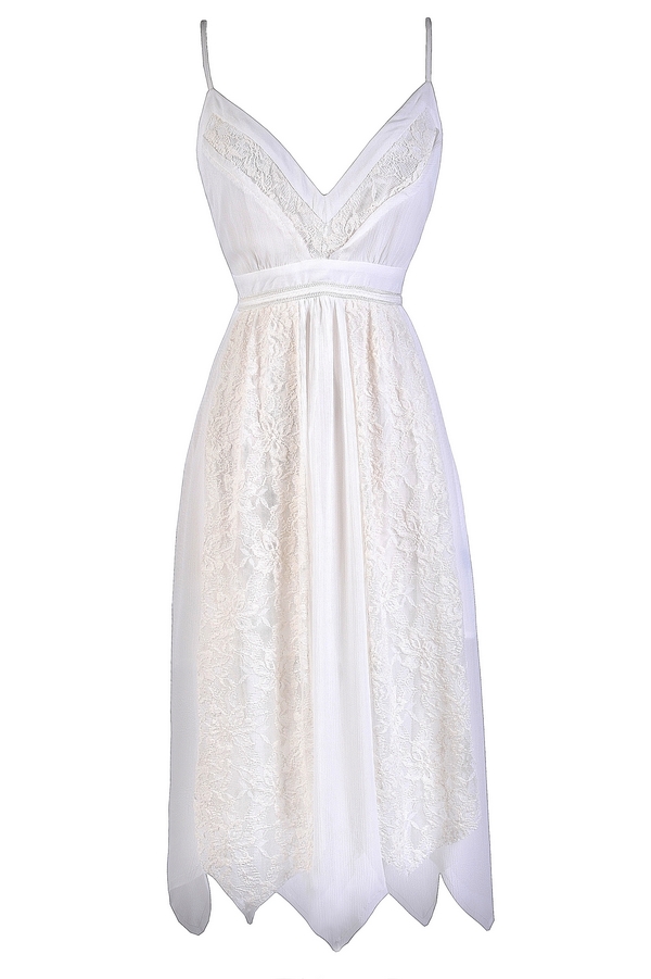 midi white summer dress