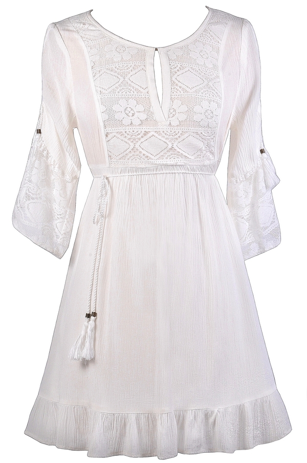 long white hippie dress