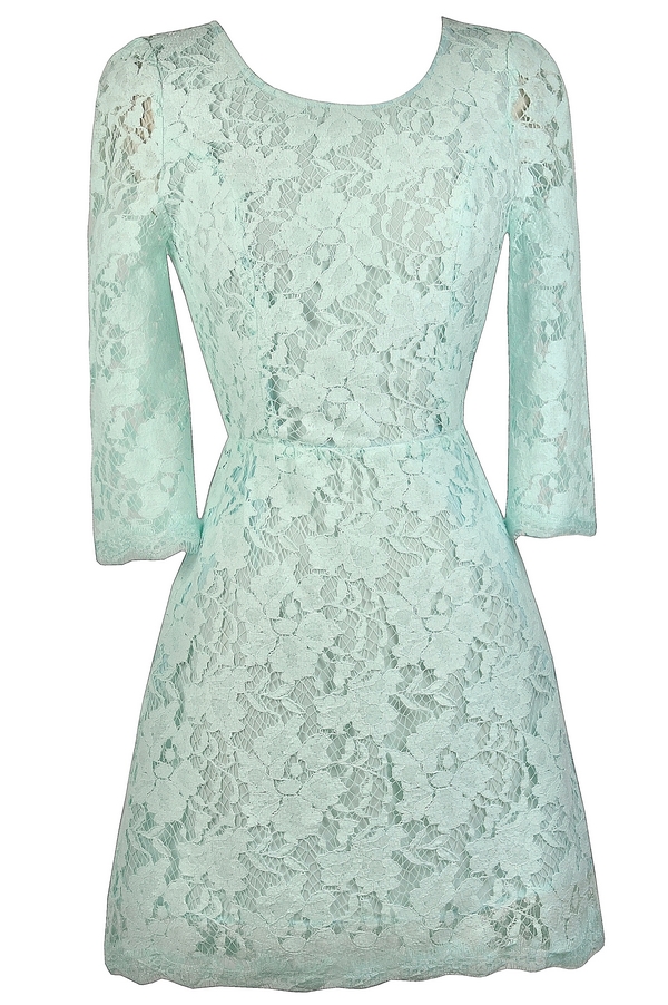 mint lace dress