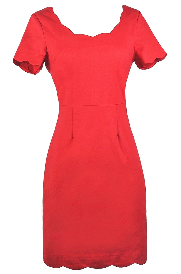 red dress dinner