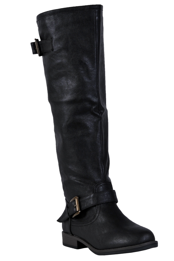 black boots with red zipper