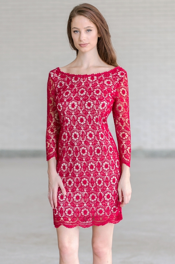 wine sheath dress