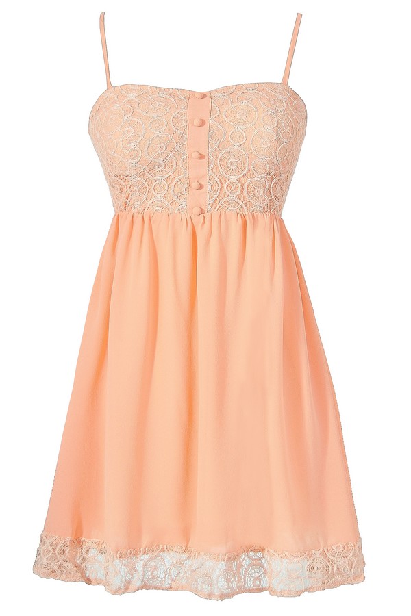 peach babydoll dress