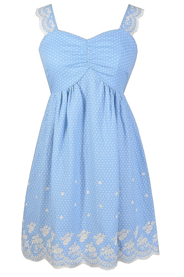 blue white sundress