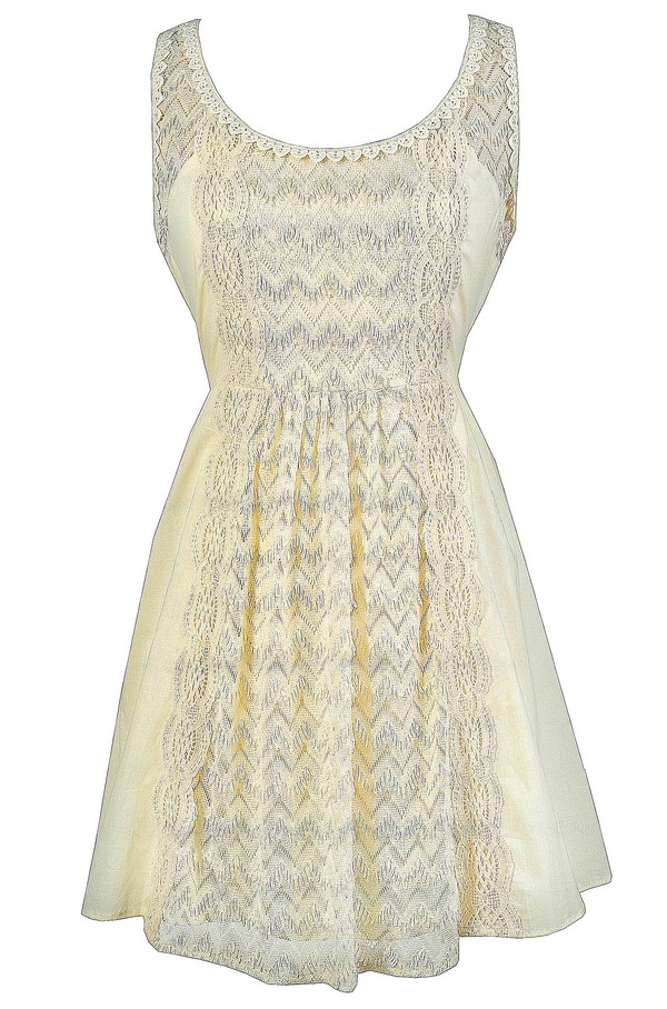 Lace trim maxi dress white / beige For Women | Sandro Paris