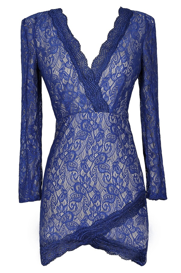royal blue lace bodycon dress Royal-Blue #TheDress Lace Bodycon Dress – Try on, Full on main image 0