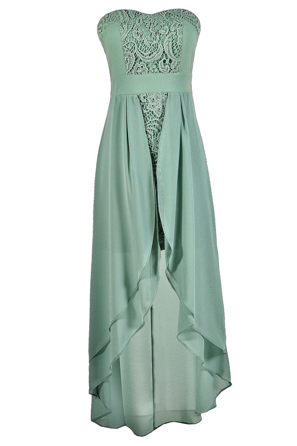 Sage green high clearance low dress