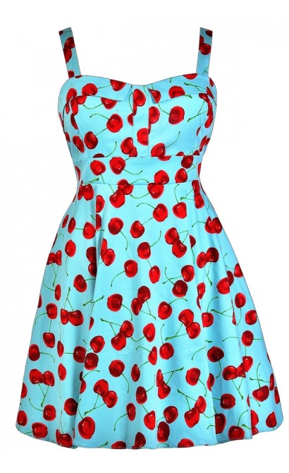 Cherry Plus Size Dress, Cute Plus Size Dress, Plus Size Sundress, Plus Size Retro Dress, Plus Size Summer Dress, Plus Size A-Line Dress