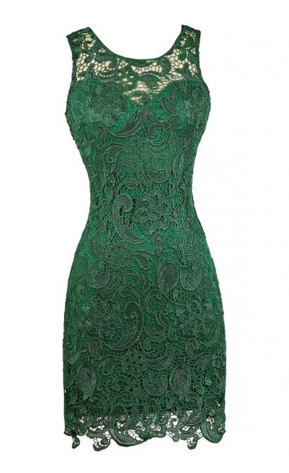 Green Lace Pencil Dress, Hunter Green Lace Dress, Dark Green Lace Dress, Green Lace Party Dress, Green Lace Cocktail Dress, Green Lace Bridesmaid Dress, Hunter Green Lace Bridesmaid Dress