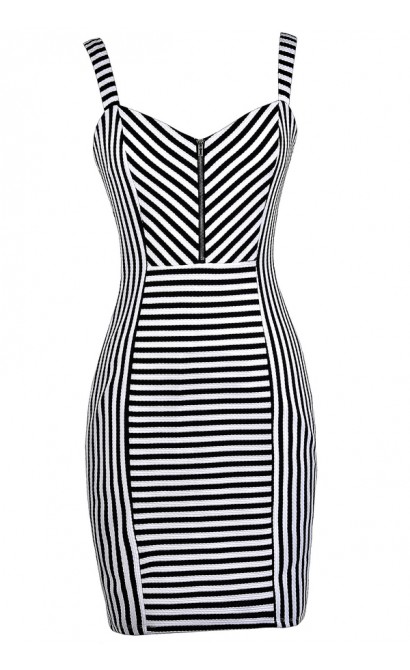 Black and White Stripe Dress, Cute Stripe Dress, Cute Summer Dress ...