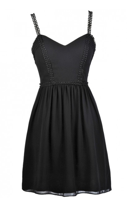 Little Black Dress, Black A-Line Dress, Black Summer Dress, Black ...