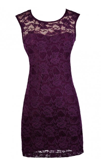 Dark Purple Lace Dress, Purple Lace Pencil Dress, Cute Purple Dress, Purple Lace Cocktail Dress, Dark Purple Lace Dress, Royal Purple Lace Dress