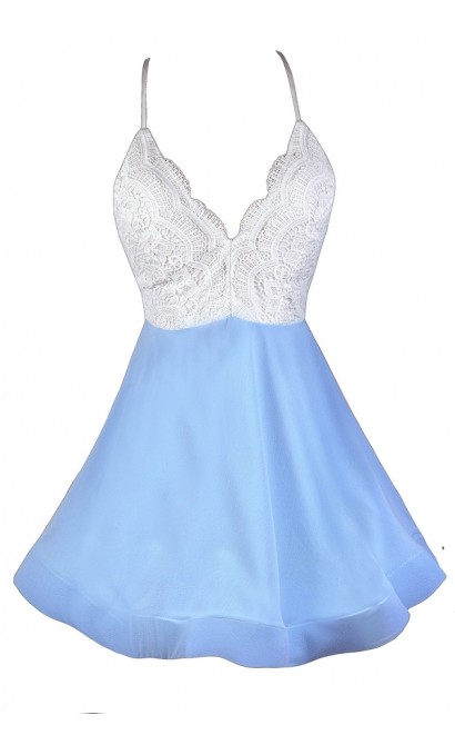 Sky Blue And White Dress, Pale Blue And White Dress, Sky Blue A Line - 410x670 - jpeg Pale Blue Sundress