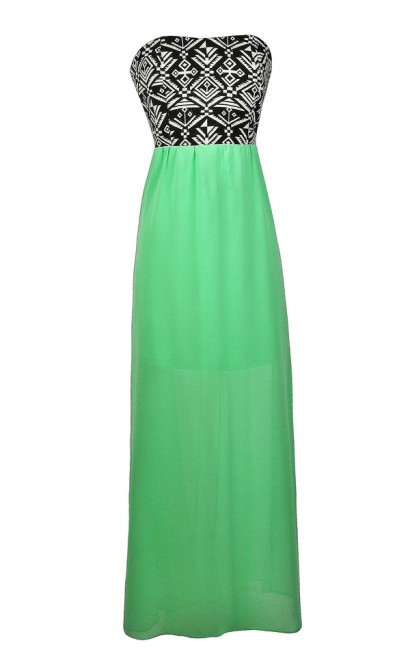 Bright Green Maxi Dress, Cute Summer Dress, Summer Maxi Dress, Lime Green Maxi Dress