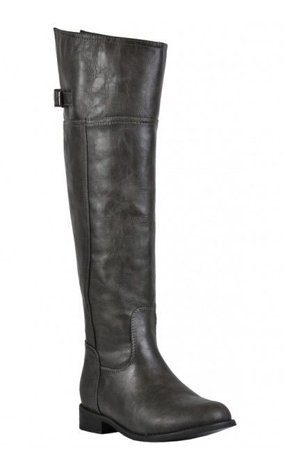 Grey Riding Boots, Cute Fall Boots, Cute Riding Boots