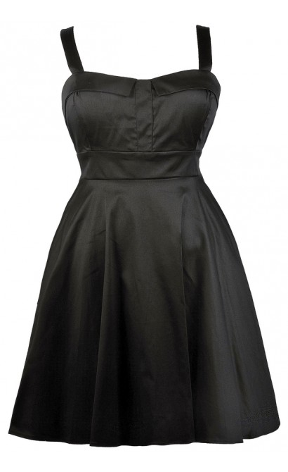 Black Plus Size Dress, Cute Plus Size Dress, Plus Size Party Dress, Plus Size A-Line Dress