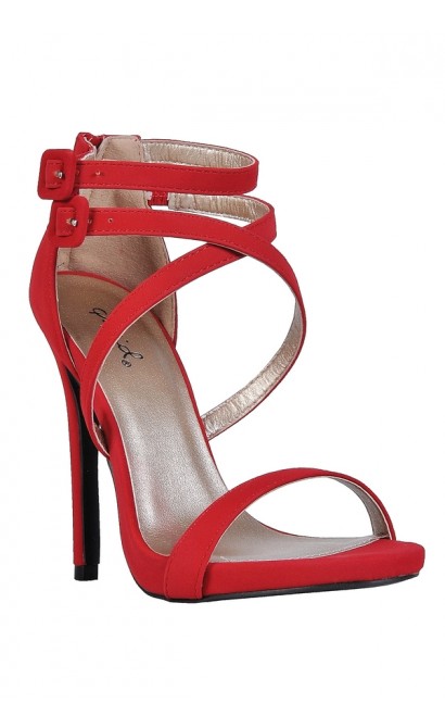 Cute Red Heels, Red Stiletto Heels, Red Dress Heels, Red Strappy Heels