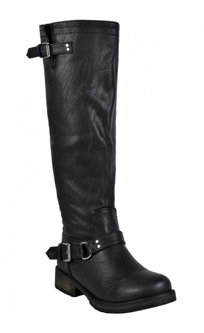 Black Studded Boots, Cute Fall Boots, Black Riding Boots, Black Combat Boots