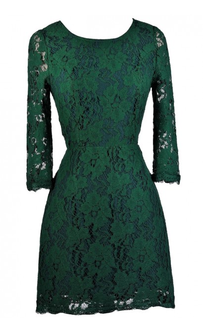 Green Lace Cocktail Dress