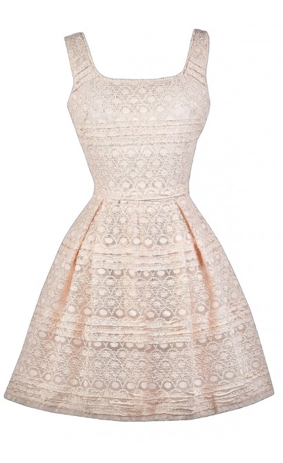 Ivory Lace A-Line Party Dress