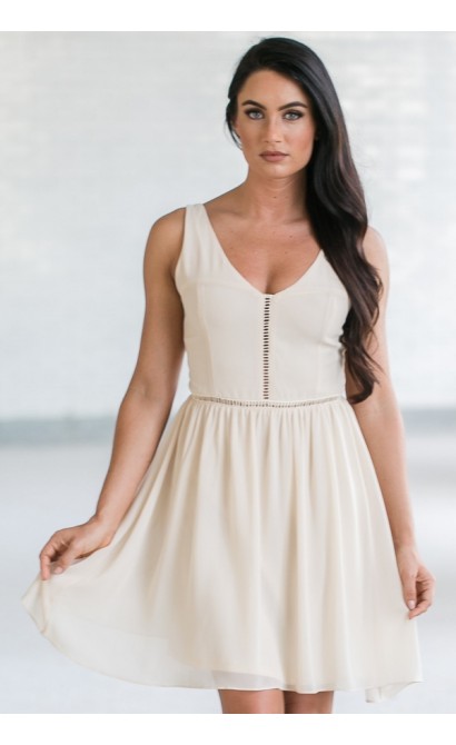 Soft and Sweet Chiffon Dress in Cream