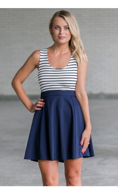 Cute Navy Juniors Boutique Dress, Online Navy Party Dress