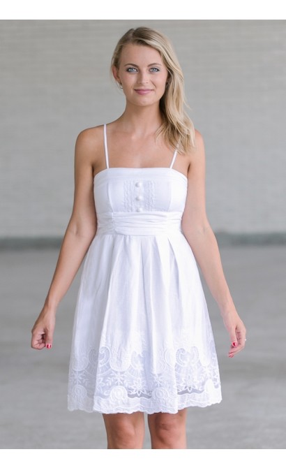 white summer sun dress