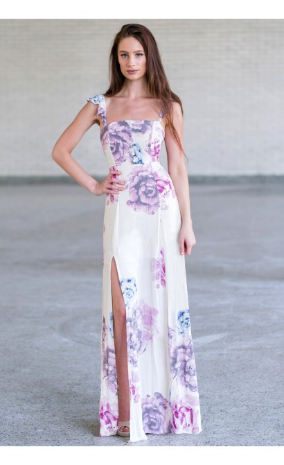 Cute Pink and Cream Maxi Dress Online, Juniors Maxi Dress