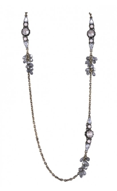 Gold and Rhinestone Necklace, Beautiful Pendant