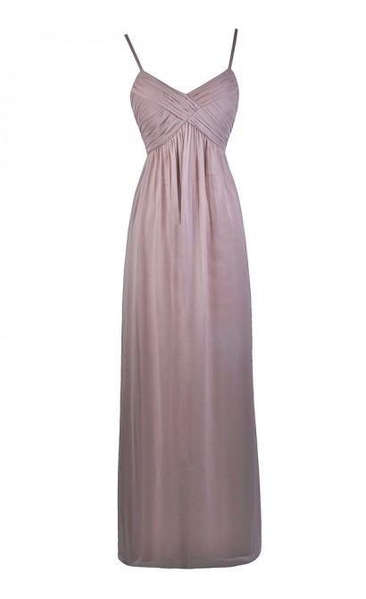 Mink Light Purple Maxi Bridesmaid Dress