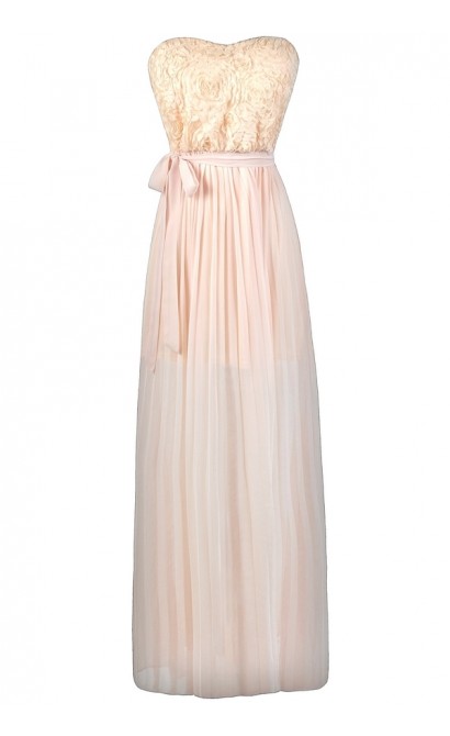 Pale yellow maxi bridesmaid dress, yellow prom or formal dress