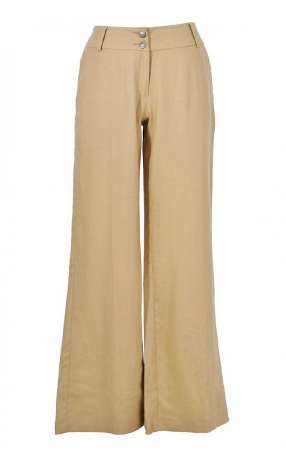 Perfect Cut Beige Linen Pant