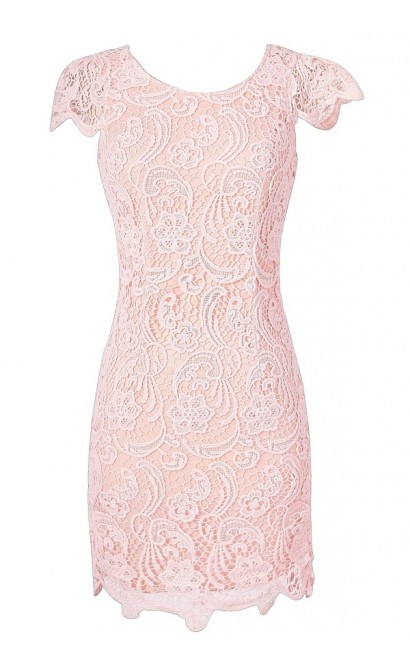 pink lace summer dress