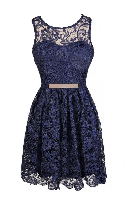 Navy Lace Dress, Cute Navy Dress, Cute Blue Lace Dress, Navy Lace Bridesmaid Dress, Blue Lace Bridesmaid Dress, Navy Summer Dress, Navy Lace A-Line Dress