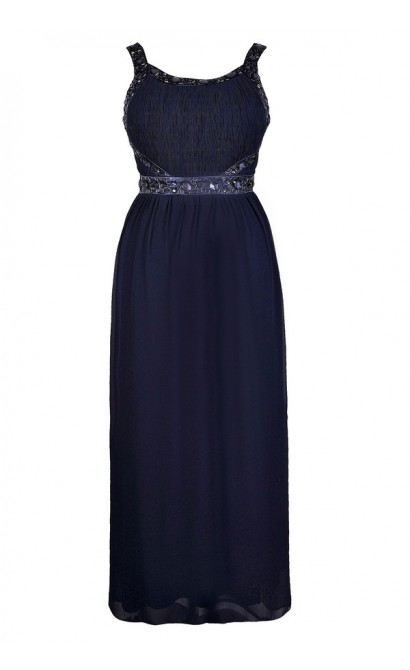 Plus Size Formal Dress, Navy Plus Size Dress, Cute Plus Size Dress, Plus Size Prom Dress, Plus Size Maxi Dress, Cute Navy Maxi Dress, Beaded Navy Maxi Dress