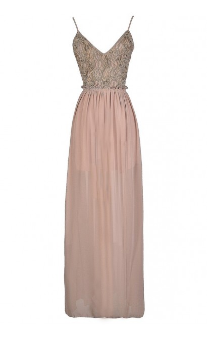 Open Back Maxi Dress, Beige Open Back Maxi Dress, Beige Embellished Maxi Dress, Beige Beaded Maxi Dress, Open Back Prom Dress, Cute Beige Dress, Beaded Beige Dress