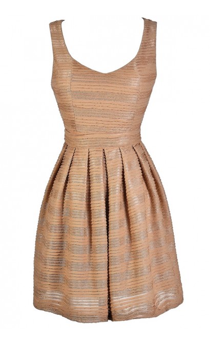 Mocha Party Dress, Mocha A-Line Dress, Cute Cocktail Dress, Cute Party Dress, Taupe Party Dress, Taupe A-Line Dress