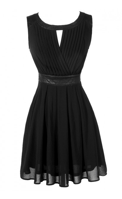 Cute Black Dress, Little Black Dress, Black Chiffon Dress, Black A-Line Dress, Black Party Dress, Black Cocktail Dress