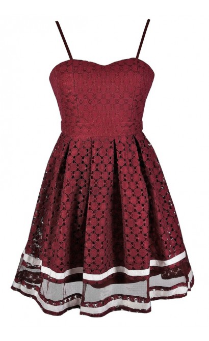 Burgundy Bridesmaid Dress, Maroon Bridesmaid Dress, Burgundy Lace Dress, Maroon Lace Dress, Burgundy Lace A-Line Dress, Cute Burgundy Dress, Maroon Lace Dress, Maroon Lace A-Line Dress, Maroon and Ivory Lace Dress, Burgundy and Ivory Lace Dress