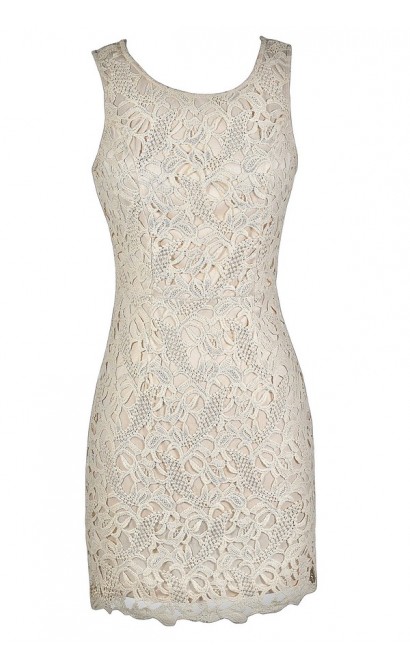 Beige Lace Dress, Beige Crochet Lace Dress, Cute Beige Dress, Beige Lace Pencil Dress, Beige Lace Sheath Dress, Ivory Lace Pencil Dress, Ivory Lace Sheath Dress