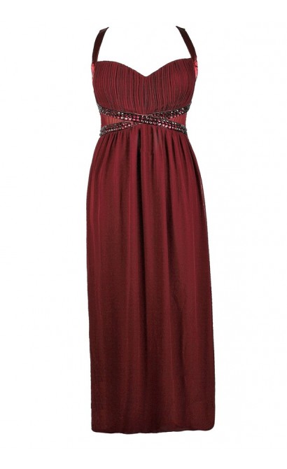 Plus Size Prom Dress, Plus Size Formal Dress, Plus Size Maxi Dress, Plus Size Burgundy Prom Dress, Plus Size Burgundy Maxi Dress, Plus Size Burgundy Formal Dress, Embellished Plus Size Dress