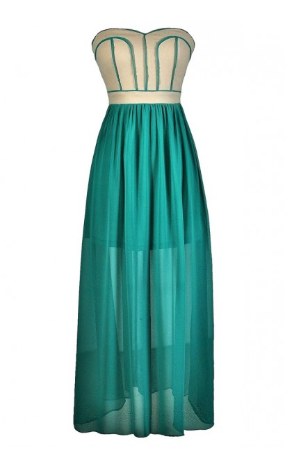 Teal and Beige Maxi Dress, Cute Maxi Dress, Teal Maxi Dress, Cute Teal Dress, Cute Prom Dress, Teal Formal Dress, Jade Maxi Dress, Jade Prom Dress, Teal and Beige Dress, Cute Jade Dress