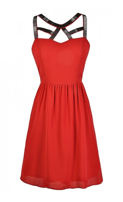 Cute Coral Dress, Coral Party Dress, Coral Cocktail Dress, Coral Beaded Dress, Coral Embellished Dress, Coral Cutout Dress, Coral A-Line Dress, Rust Cocktail Dress, Rust Party Dress, Rust Beaded Dress, Rust Embellished Dress, Rust A-Line Dress, Cute Summe