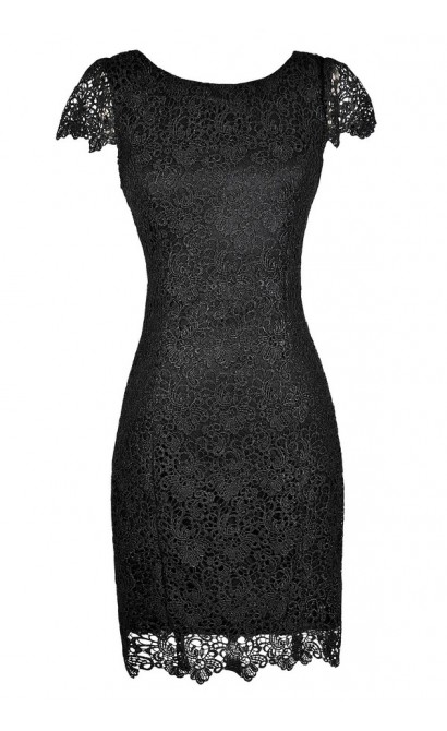 Cute Black Dress, Black Lace Dress, Black Lace Pencil Dress, Black Lace Capsleeve Pencil Dress, Black Lace Party Dress, Black Lace Cocktail Dress, Cute Black Dress