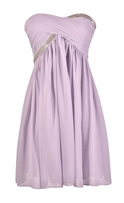 Cute Purple Dress, Cute Lilac Dress, Lilac Party Dress, Lilac Bridesmaid Dress, Lilac Cocktail Dress, Strapless Lilac Dress, Beaded Lilac Dress, Lilac Chiffon Dress, Light Purple Bridesmaid Dress, Light Purple Cocktail Dress, Light Purple Party Dress, 