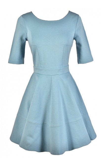 Baby blue Dress, Pale Blue Dress, Sky Blue Dress, Cute Blue Dress, Pale Blue A-Line Dress, Sky Blue A-Line Dress, Baby Blue A-Line Dress, Pale Blue Cocktail Dress, Sky Blue Cocktail Dress, Baby Blue Three Quarter Sleeve Dress, Sky Blue Three Quarter Sleev