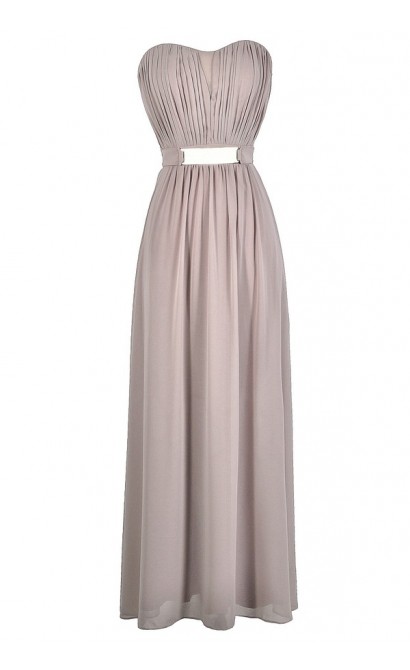 Light Purple Mink Bridesmaid Maxi Dress