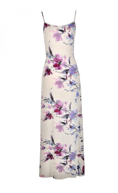 pink and purple floral dress