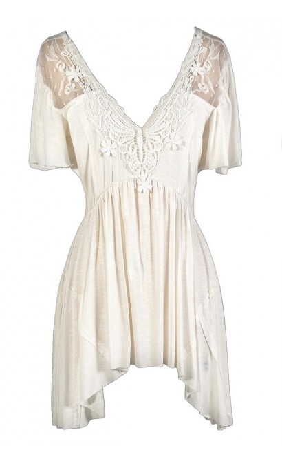 Ivory Flutter Sleeve Top, White Flutter Sleeve Top, White Angel Top ...